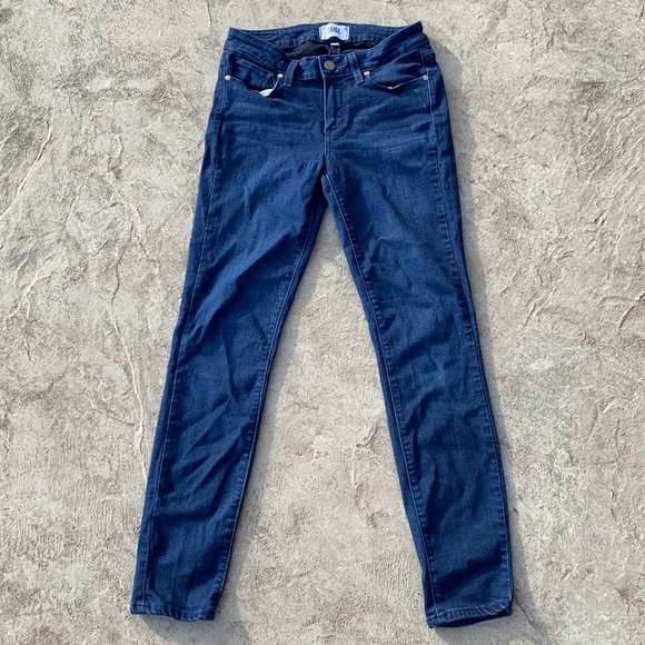PAIGE Verdugo Ankle Nate Dark Rinse Jeans Skinny Denim - Picture 1 of 8